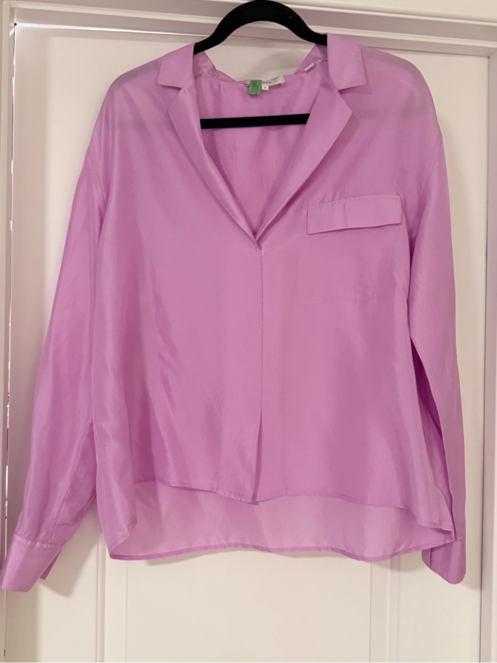 Vince Lilac 100% Silk Blouse